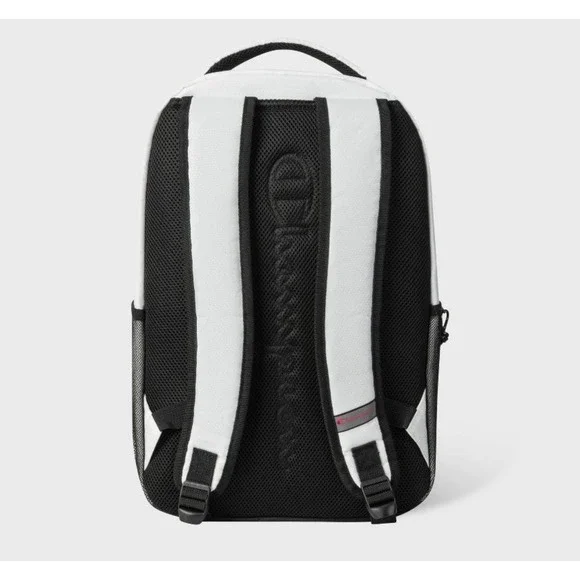 Champion Center Backpack White Laptop Sleeve & Padded Zipper Pockets BRAND NEW - Picture 4 of 10